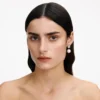 Gold Crystal Pearl Drop Earrings Gold Crystal Pearl Drop Earrings