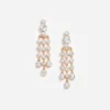 Gold Crystal Tiered Droplet Earrings Gold Crystal Tiered Droplet Earrings