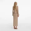 Gold Crystal Trim Knit Midi Dress Gold Crystal Trim Knit Midi Dress