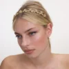 Gold Flower Cluster Headband