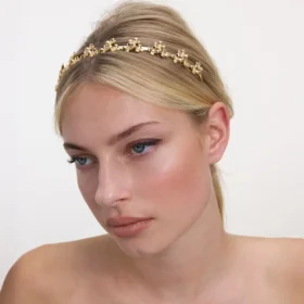Gold Flower Cluster Headband Gold Flower Cluster Headband