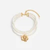 Gold Flower Pearl Choker Gold Flower Pearl Choker