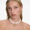 Gold Flower Pearl Choker Gold Flower Pearl Choker