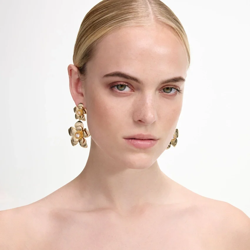 Gold Flower Tiered Earrings Gold Flower Tiered Earrings