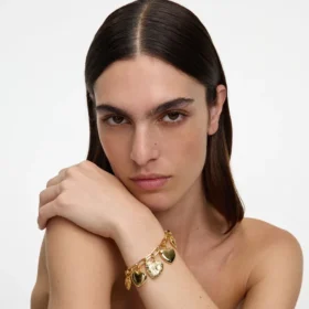 Gold Heart Charm Bracelet