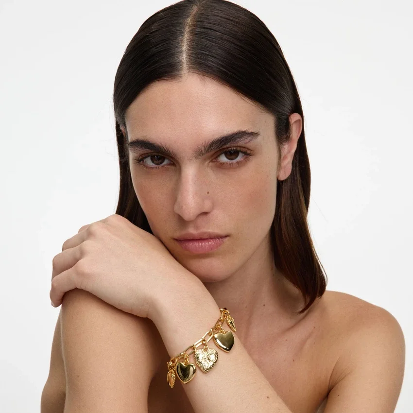Gold Heart Charm Bracelet Gold Heart Charm Bracelet