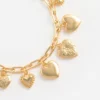Gold Heart Charm Bracelet Gold Heart Charm Bracelet