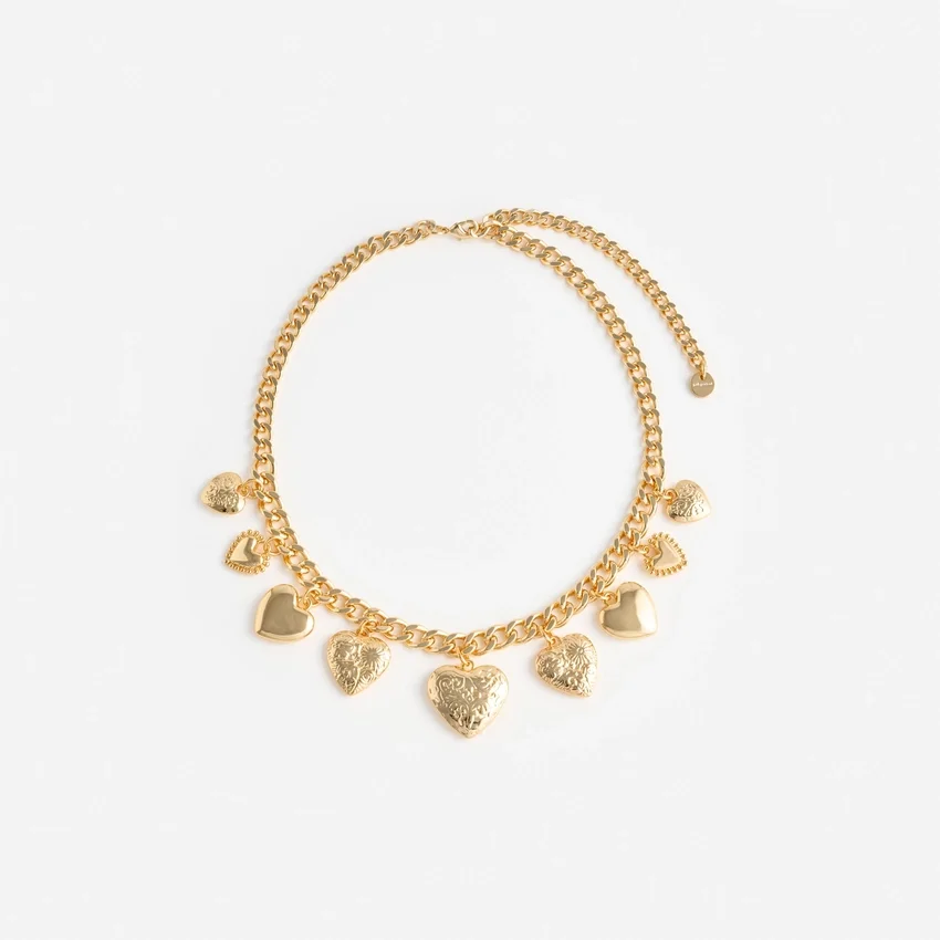 Gold Heart Charm Necklace Gold Heart Charm Necklace