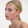 Gold Knot Pearl Earrings