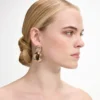 Gold Knot Tiered Amber Earrings Gold Knot Tiered Amber Earrings