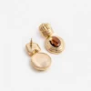 Gold Knot Tiered Amber Earrings Gold Knot Tiered Amber Earrings