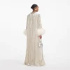 Gold Metallic Feather Maxi Dress Gold Metallic Feather Maxi Dress