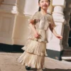 Gold Metallic Tiered Dress Gold Metallic Tiered Dress
