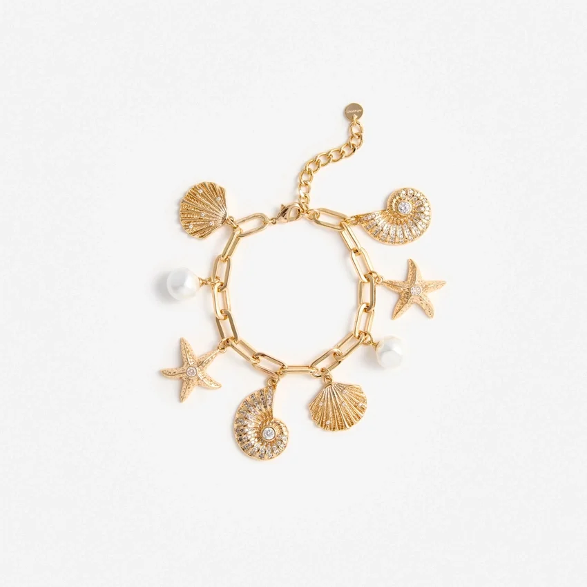 Gold Multi Charm Bracelet Gold Multi Charm Bracelet