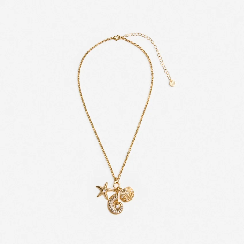 Gold Multi Charm Necklace Gold Multi Charm Necklace