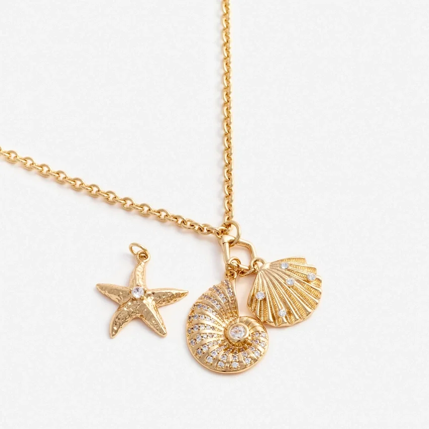 Gold Multi Charm Necklace Gold Multi Charm Necklace