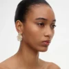 Gold Pearl Cluster Earrings Gold Pearl Cluster Earrings