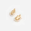 Gold Pearl Cluster Earrings Gold Pearl Cluster Earrings