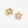 Gold Pearl Flower Earrings Gold Pearl Flower Earrings