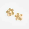 Gold Pearl Flower Earrings Gold Pearl Flower Earrings