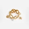 Gold Pearl Shell Charm Bracelet Gold Pearl Shell Charm Bracelet