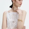 Gold Pearl Shell Charm Bracelet Gold Pearl Shell Charm Bracelet