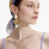 Gold Pearl Shell Earrings Gold Pearl Shell Earrings