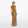 Gold Rhinestone Drape Maxi Dress Gold Rhinestone Drape Maxi Dress