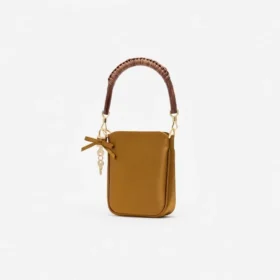 Gold Satin Mini Tote Bag