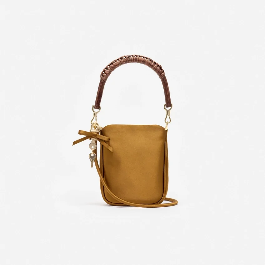 Gold Satin Mini Tote Bag Gold Satin Mini Tote Bag