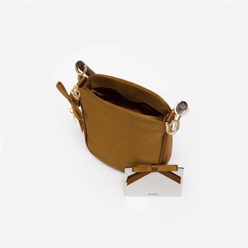 Gold Satin Mini Tote Bag Gold Satin Mini Tote Bag
