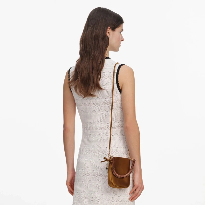 Gold Satin Mini Tote Bag Gold Satin Mini Tote Bag