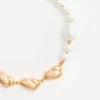 Gold Shell And Pearl Necklace Gold Shell And Pearl Necklace