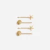 Gold Shell Hair Slides Gold Shell Hair Slides