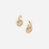 Gold Small Crystal Hoop Earring Gold Small Crystal Hoop Earring