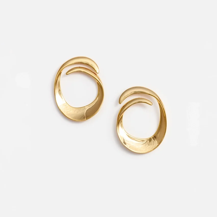 Gold Swirl Earrings Gold Swirl Earrings