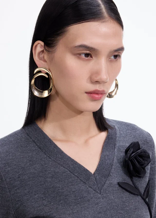 Gold Swirl Earrings Gold Swirl Earrings