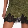 Green Crystal Chainmail Mini Skirt Green Crystal Chainmail Mini Skirt
