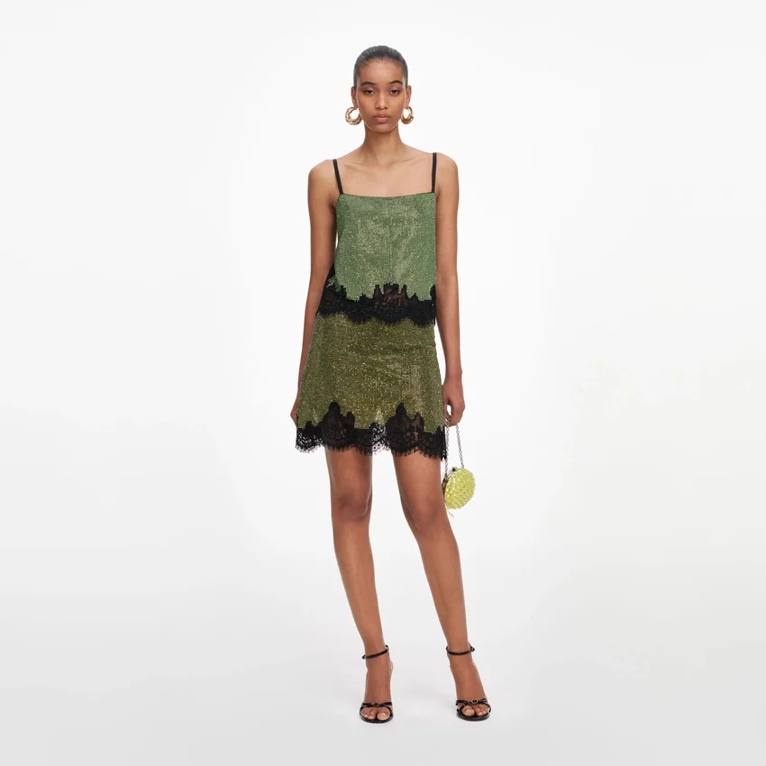 Green Crystal Chainmail Top Green Crystal Chainmail Top