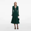 Green Keyhole Knit Midi Dress Green Keyhole Knit Midi Dress
