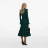 Green Keyhole Knit Midi Dress Green Keyhole Knit Midi Dress