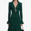 Green Keyhole Knit Midi Dress Green Keyhole Knit Midi Dress