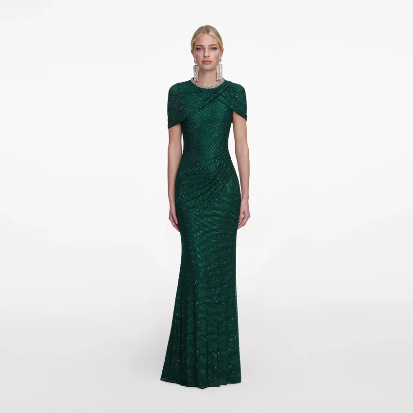 Green Rhinestone Maxi Dress Green Rhinestone Maxi Dress