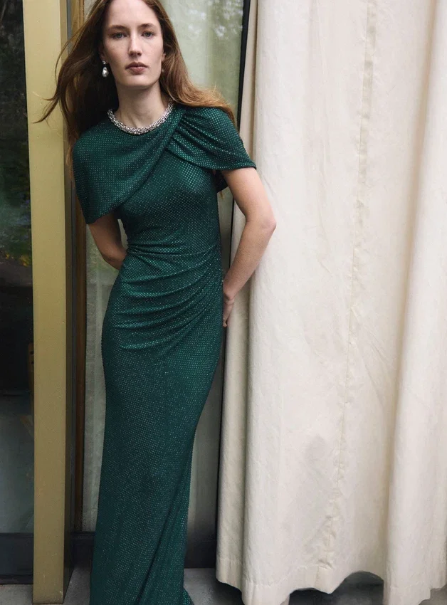 Green Rhinestone Maxi Dress Green Rhinestone Maxi Dress
