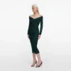 Green Viscose Knit Midi Dress Green Viscose Knit Midi Dress