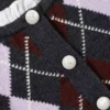 Grey Argyle Embellished Cardigan Grey Argyle Embellished Cardigan
