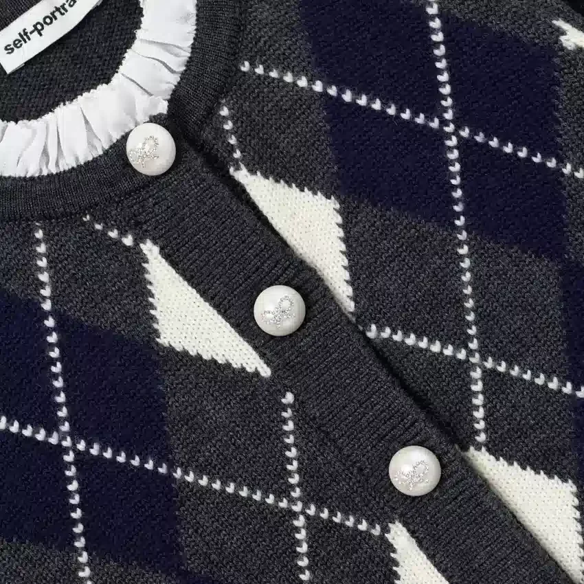 Grey Argyle Knit Dress Grey Argyle Knit Dress