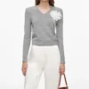 Grey Flower Wool Jumper Grey Flower Wool Jumper