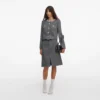 Grey Herringbone Crystal Trim Jacket