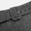 Grey Herringbone Flared Mini Skirt Grey Herringbone Flared Mini Skirt